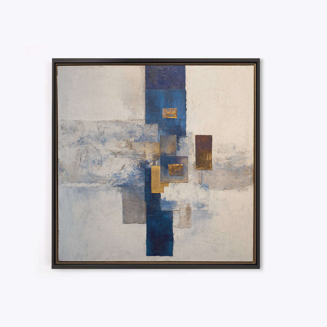 Modern Sculptural Shapes Rendered as Painted Forms Canvas Print, Art, Framed Art, Living Room Decor, Abstract Art, ART-1x1-30