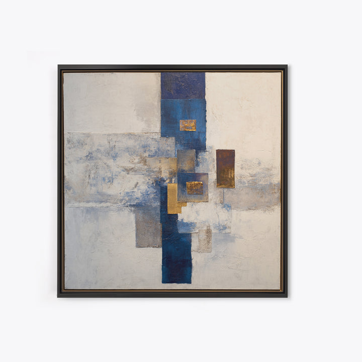Modern Sculptural Shapes Rendered as Painted Forms Canvas Print, Art, Framed Art, Living Room Decor, Abstract Art, ART-1x1-30