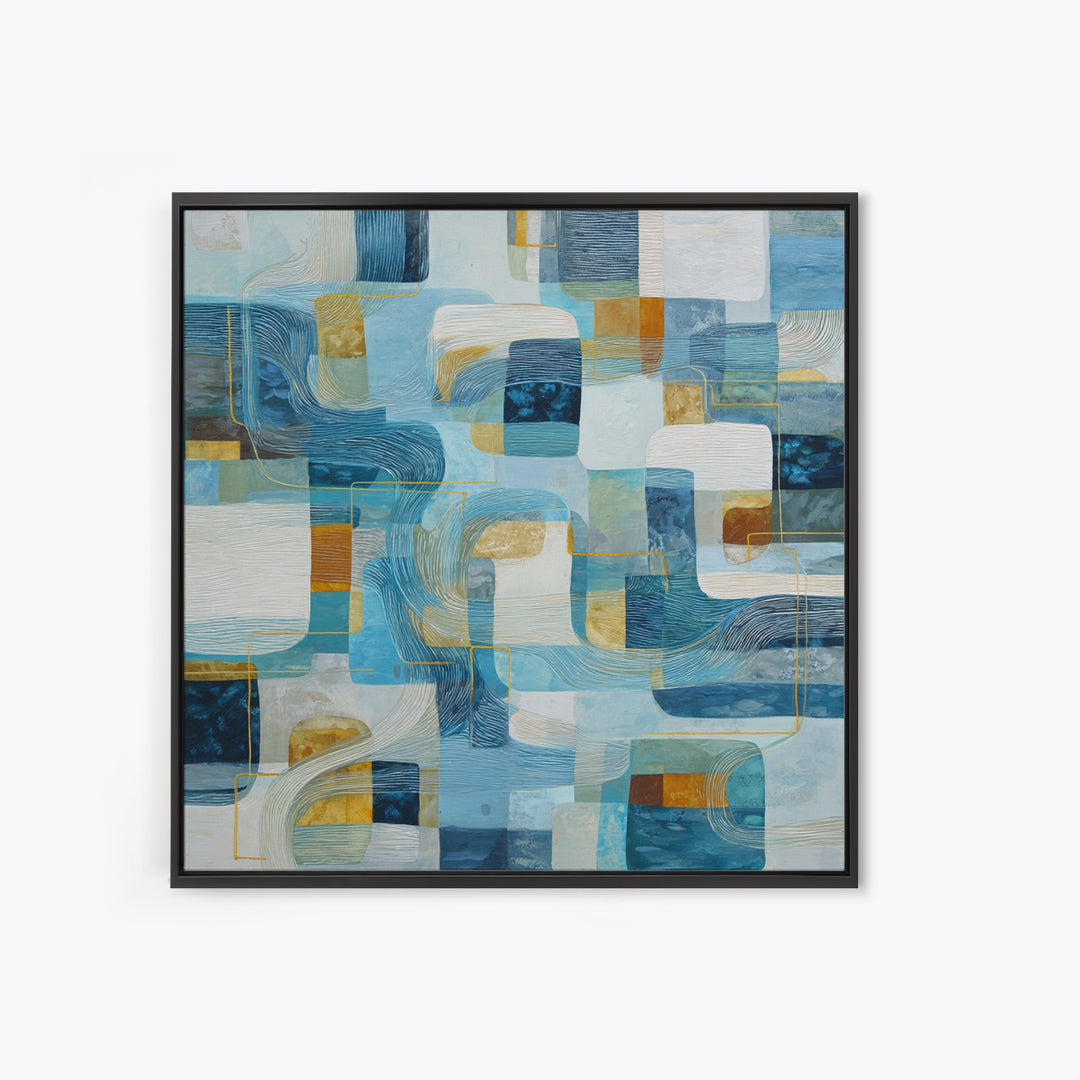 Abstract Water Forms Framed Canvas Print, Art, Canvas Art, Living Room Decor, Fine Art, Horizontal Wall Art, ART-1x1-43