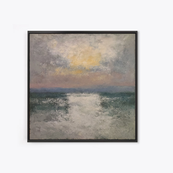 Modern Sculptural Shapes Rendered as Painted Forms Framed Canvas Print, Art, Canvas Wall Art, Living Room Decor, Abstract Art, ART-1x1-6