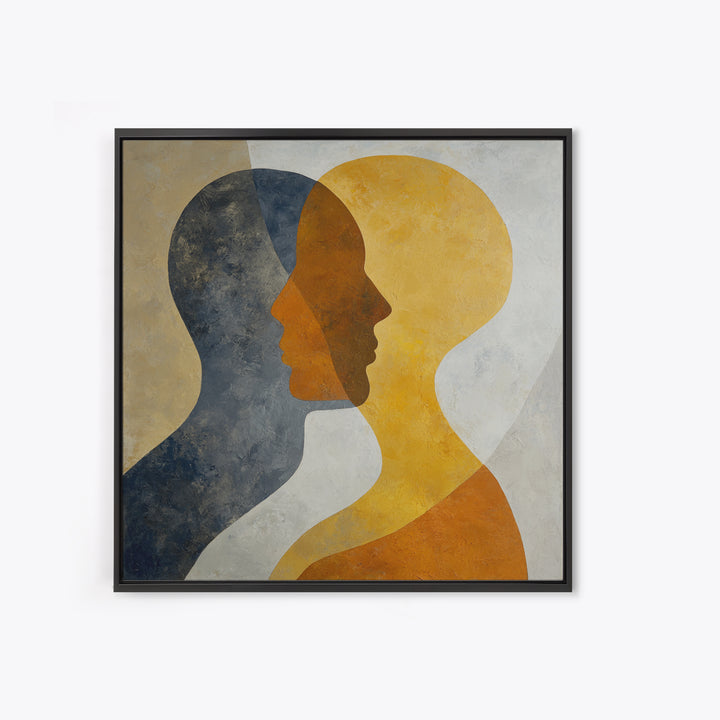 Simple Monochrome Figure Study Canvas Print, Art, Black Art, Living Room Decor, Fine Art, Wall Decor, Neutral Decor, ART-1x1-60