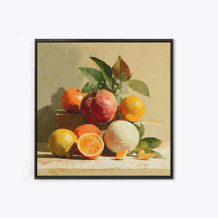 Bold Pop Fruit Composition Framed Canvas Print, Art, Luxury Decor, Living Room Decor, Fine Art, Metal Wall Art, ART-1x1-88