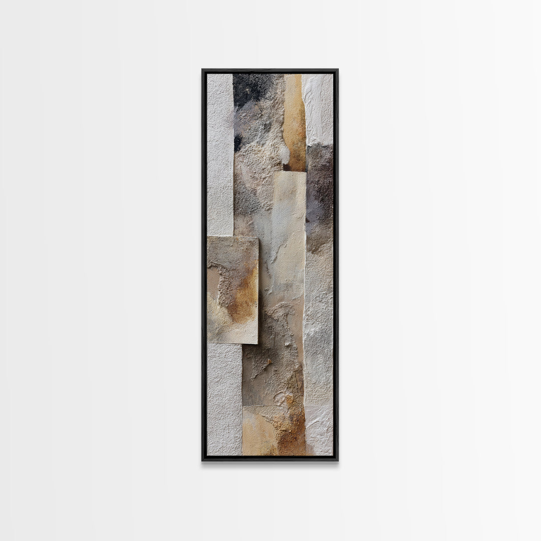 Textured Neutral Abstraction Canvas Print, Art, Ai Art, Living Room Decor, Abstract Art, Home Decor, Gallery Decor, ART-1x3-1