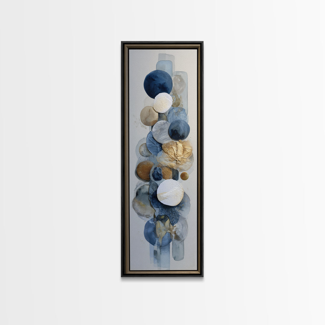 Modern Sculptural Shapes Rendered as Painted Forms Canvas Print, Art, Wood Wall Art, Living Room Decor, Fine Art, ART-1x3-18