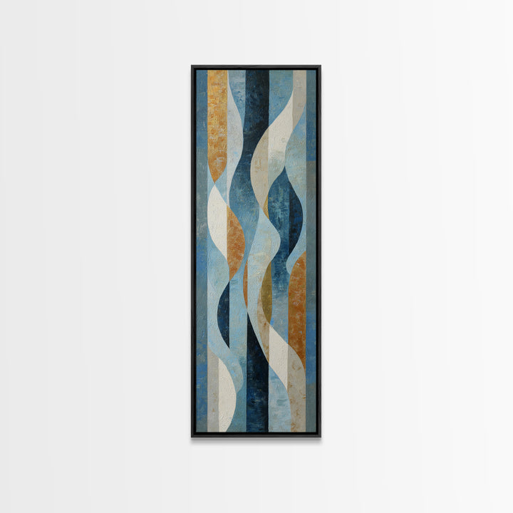 Abstract Water Forms Framed Canvas Print, Art, Luxury Decor, Living Room Decor, Abstract Art, Metal Wall Art, ART-1x3-31