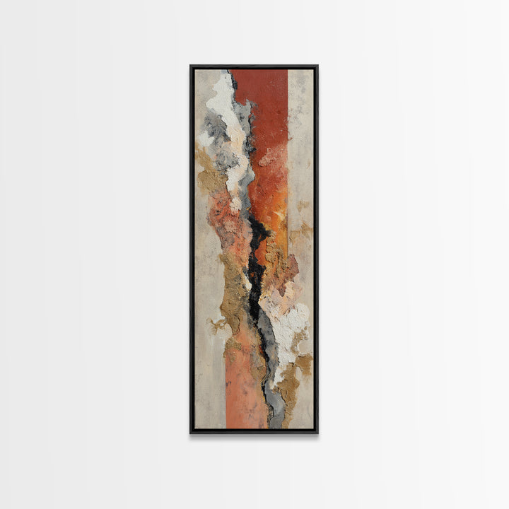 Contemporary Abstract with Layered Pigments and Energetic Canvas Print, Art, Framed Art, Living Room Decor, Fine Art, ART-1x3-38