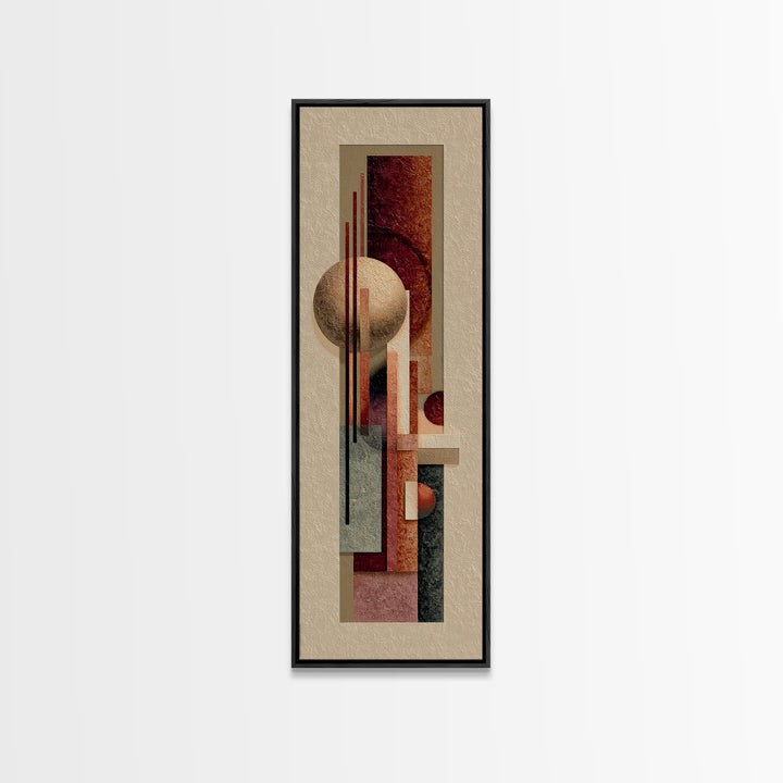 Modern Sculptural Shapes Rendered as Painted Forms Canvas Print, Art, Wood Wall Art, Living Room Decor, Fine Art, ART-1x3-42