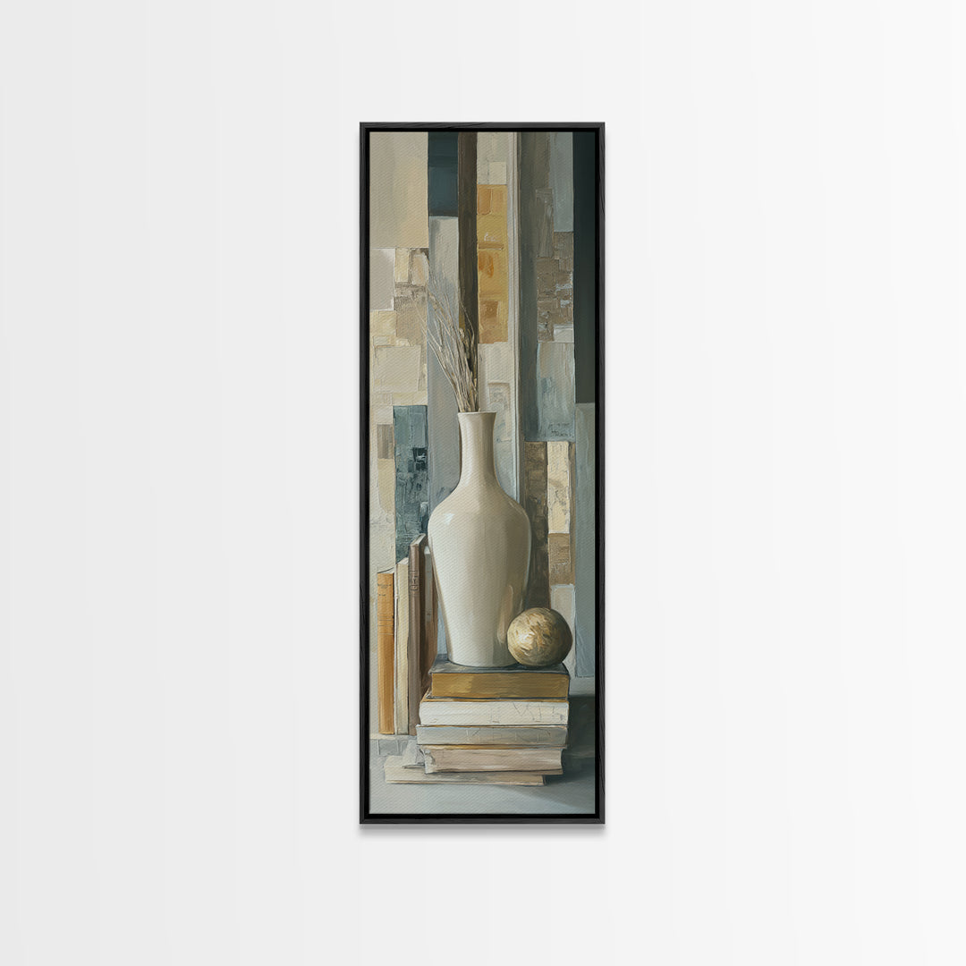 Sunlit Interior Still Life Framed Canvas Print, Art, Printable Art, Living Room Decor, Fine Art, Statement Artwork, ART-1x3-50