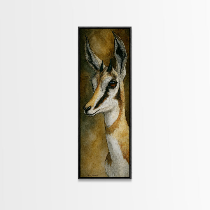 Elegant Animal Portrait Framed Canvas Print, Art, Textured Wall Art, Living Room Decor, Oil Painting, Gallery Decor, ART-1x3-54
