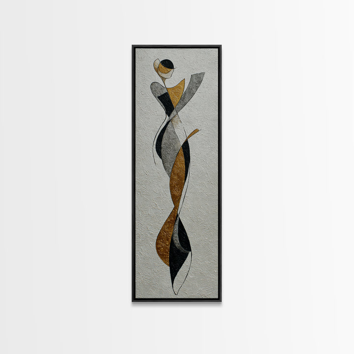 Simple Monochrome Figure Study Canvas Print, Art, Art Print, Living Room Decor, Fine Art, Canvas Wall Art, Abstract Art, ART-1x3-72
