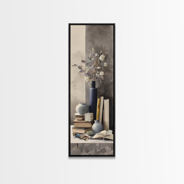 Sunlit Interior Still Life Framed Canvas Print, Art, Printable Art, Living Room Decor, Fine Art, Statement Artwork, ART-1x3-74