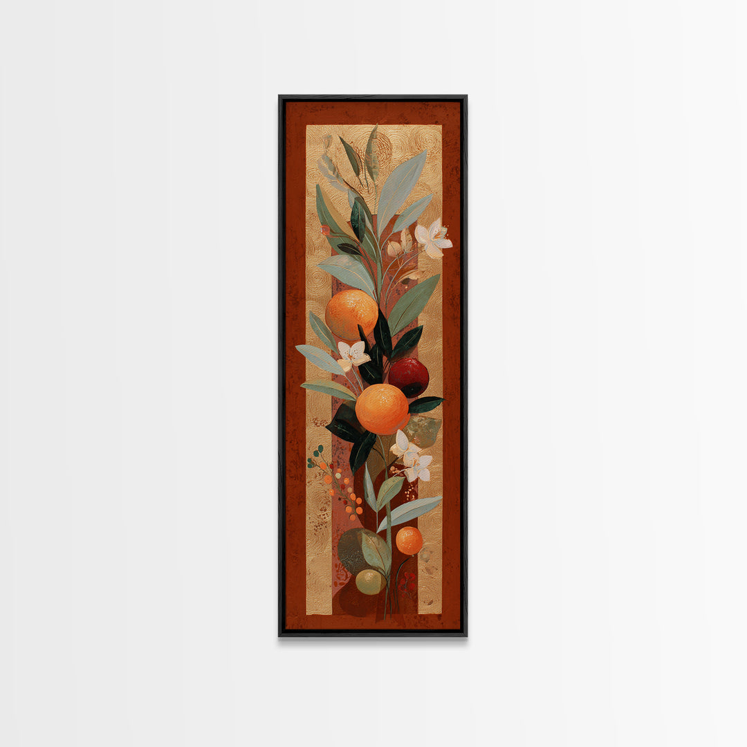 Bold Pop Fruit Composition Framed Canvas Print, Art, Digital Art, Living Room Decor, Oil Painting, Abstract Art, ART-1x3-76