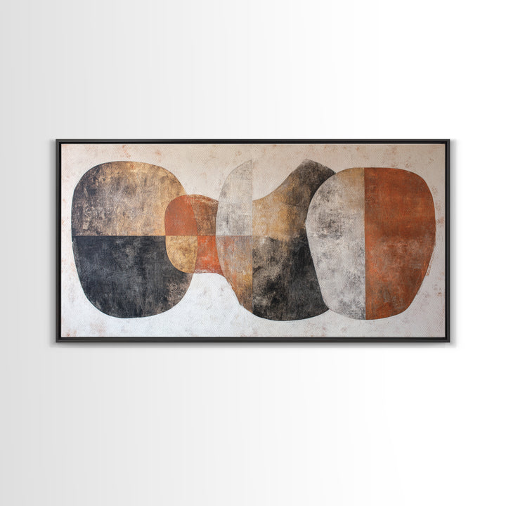 Simple Monochrome Figure Study Framed Canvas Print, Art, Digital Art, Living Room Decor, Fine Art, Abstract Art, ART-2x1-56
