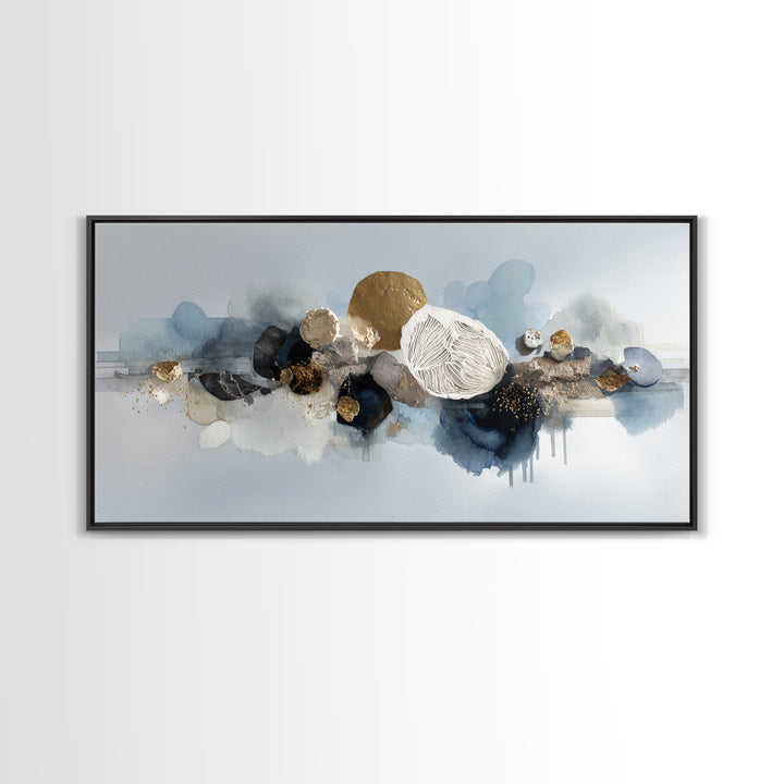 Modern Sculptural Shapes Rendered as Painted Forms Canvas Print, Art, Contemporary Art, Living Room Decor, Abstract Art, ART-2x1-74