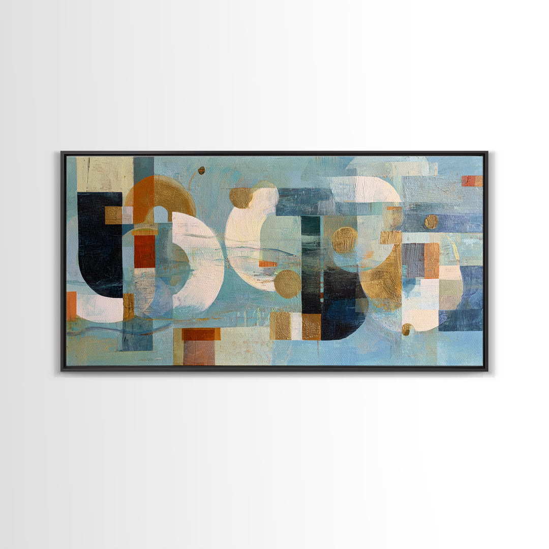 Abstract Water Forms Framed Canvas Print, Art, Ai Art, Living Room Decor, Abstract Art, Home Decor, Gallery Decor, ART-2x1-87