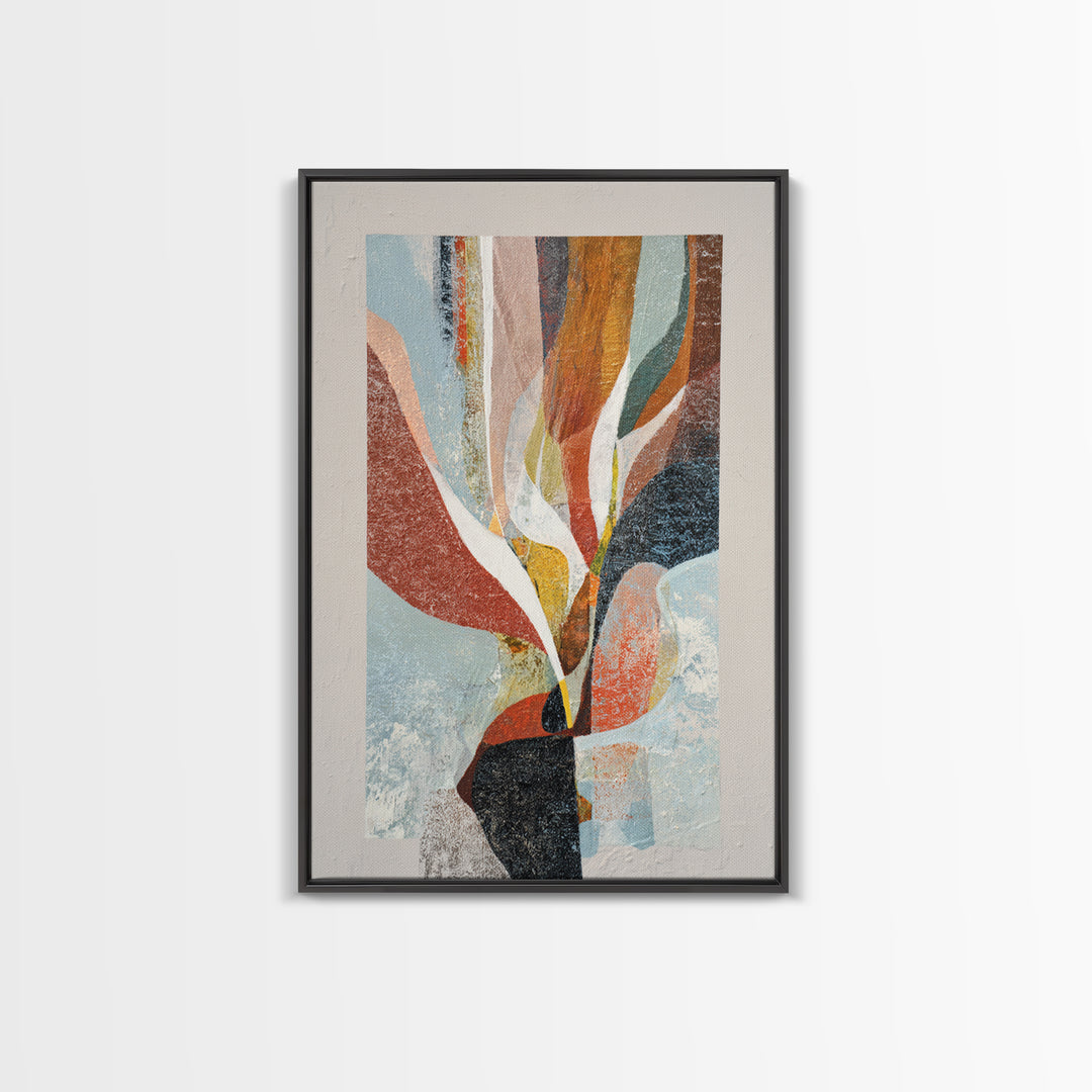 Contemporary Abstract with Layered Pigments and Energetic Canvas Print, Art, Wall Decor, Living Room Decor, Abstract Art, ART-2x3-10