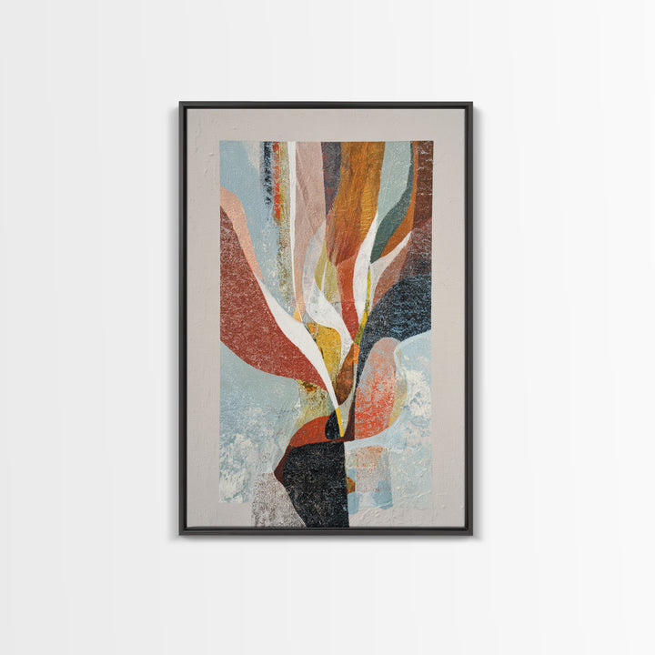 Contemporary Abstract with Layered Pigments and Energetic Canvas Print, Art, Wall Decor, Living Room Decor, Abstract Art, ART-2x3-10