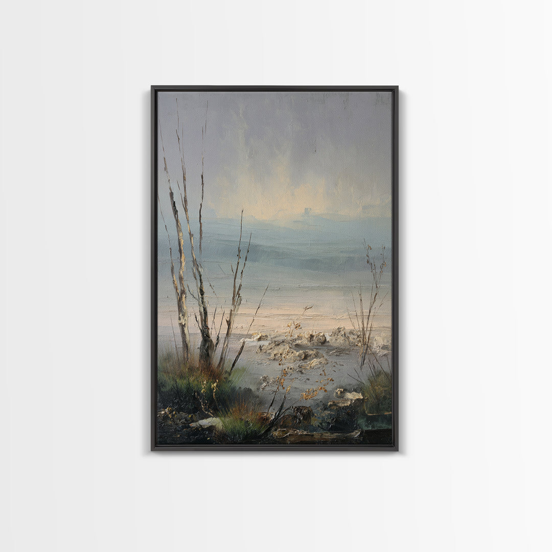Surreal Dream Landscape Framed Canvas Print, Art, Framed Art, Living Room Decor, Fine Art, Neutral Decor, Modern Decor, ART-2x3-19