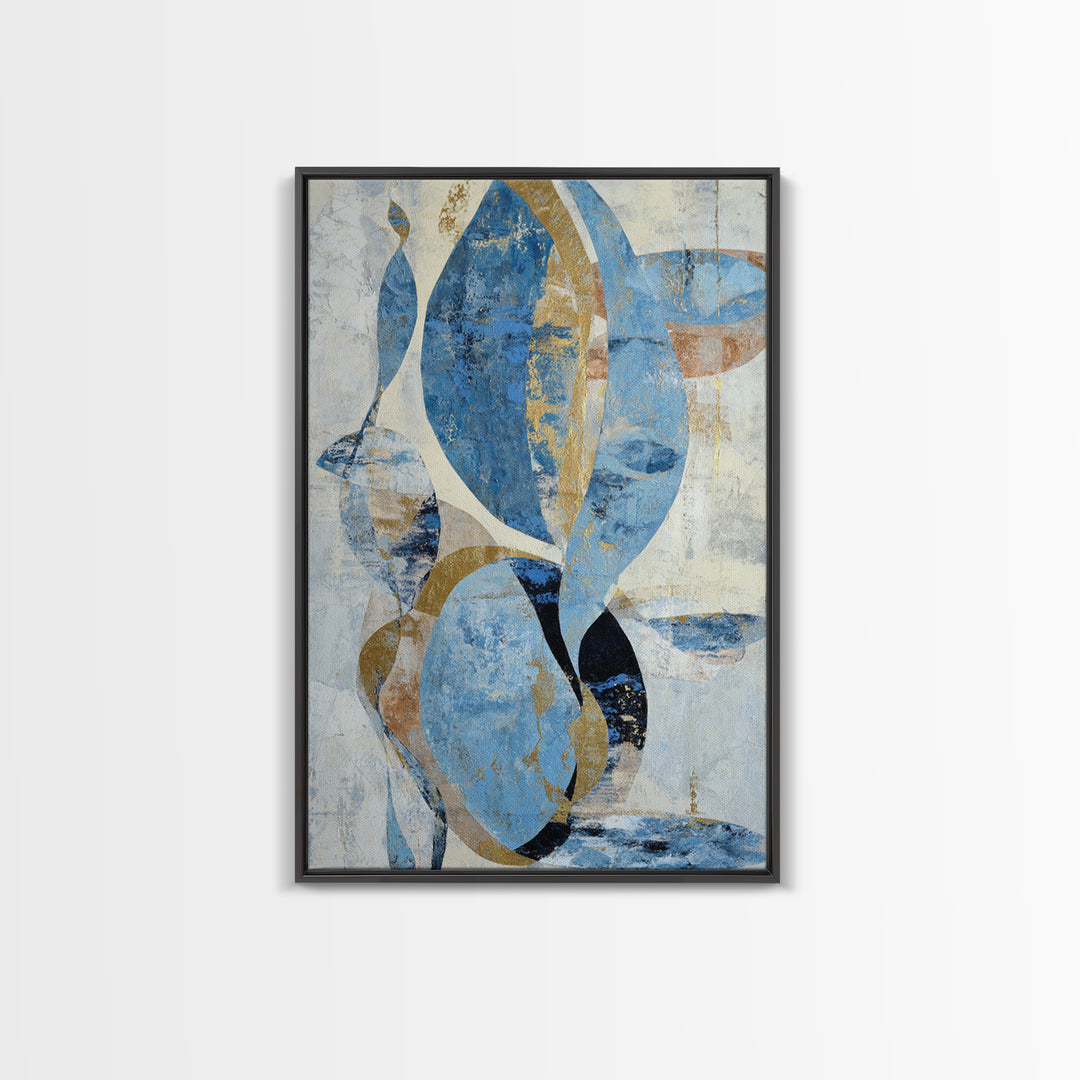 Abstract Water Forms Framed Canvas Print, Art, Canvas Art, Living Room Decor, Abstract Art, Horizontal Wall Art, ART-2x3-3