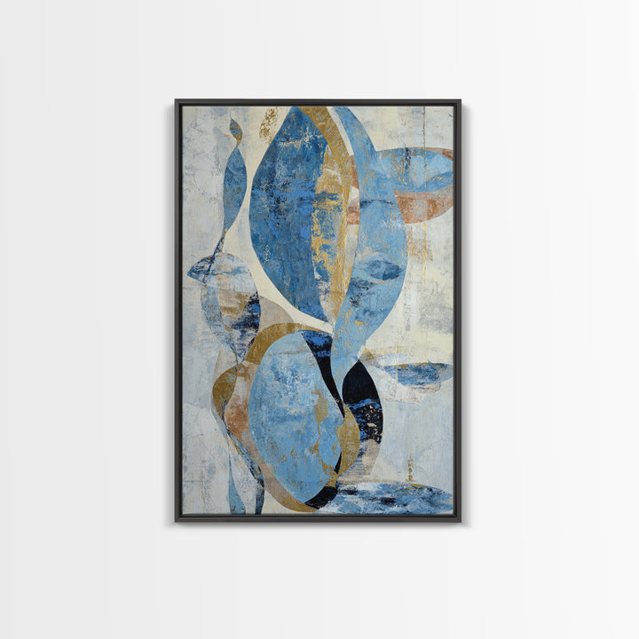 Abstract Water Forms Framed Canvas Print, Art, Canvas Art, Living Room Decor, Abstract Art, Horizontal Wall Art, ART-2x3-3