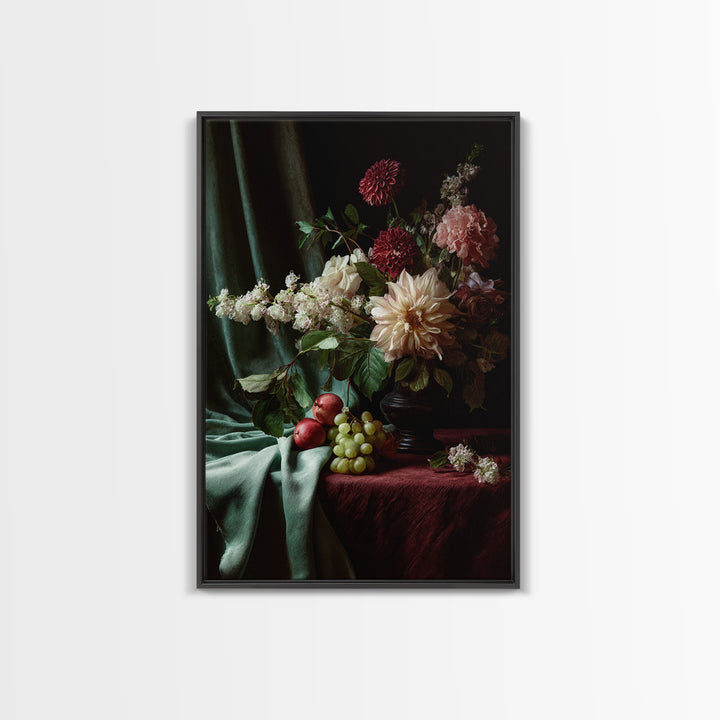 Museum Still Life Framed Canvas Print, Art, Wall Art, Living Room Decor, Fine Art, Original Art, Art Nouveau, ART-2x3-33
