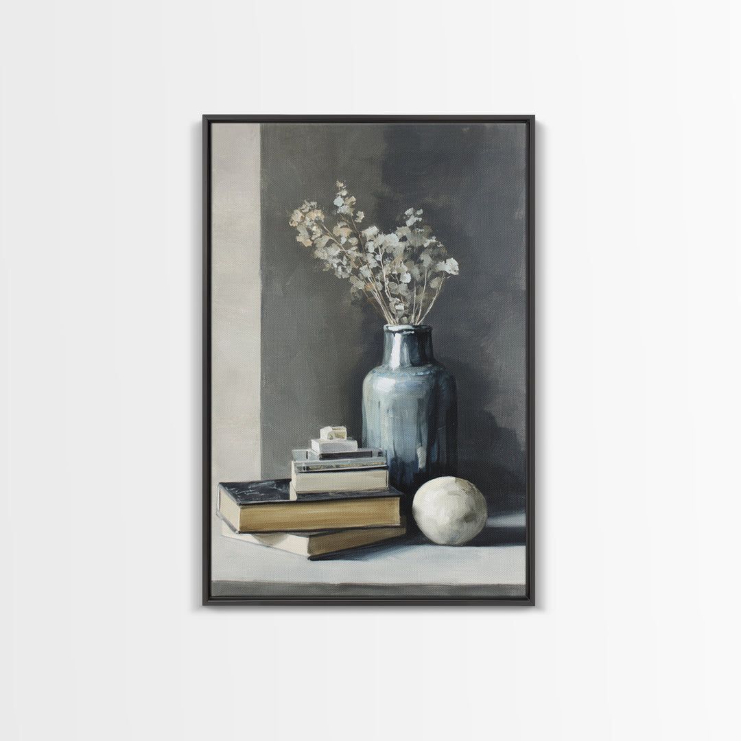 Sunlit Interior Still Life Framed Canvas Print, Art, Fine Art Print, Living Room Decor, Fine Art, Digital Art, ART-2x3-46
