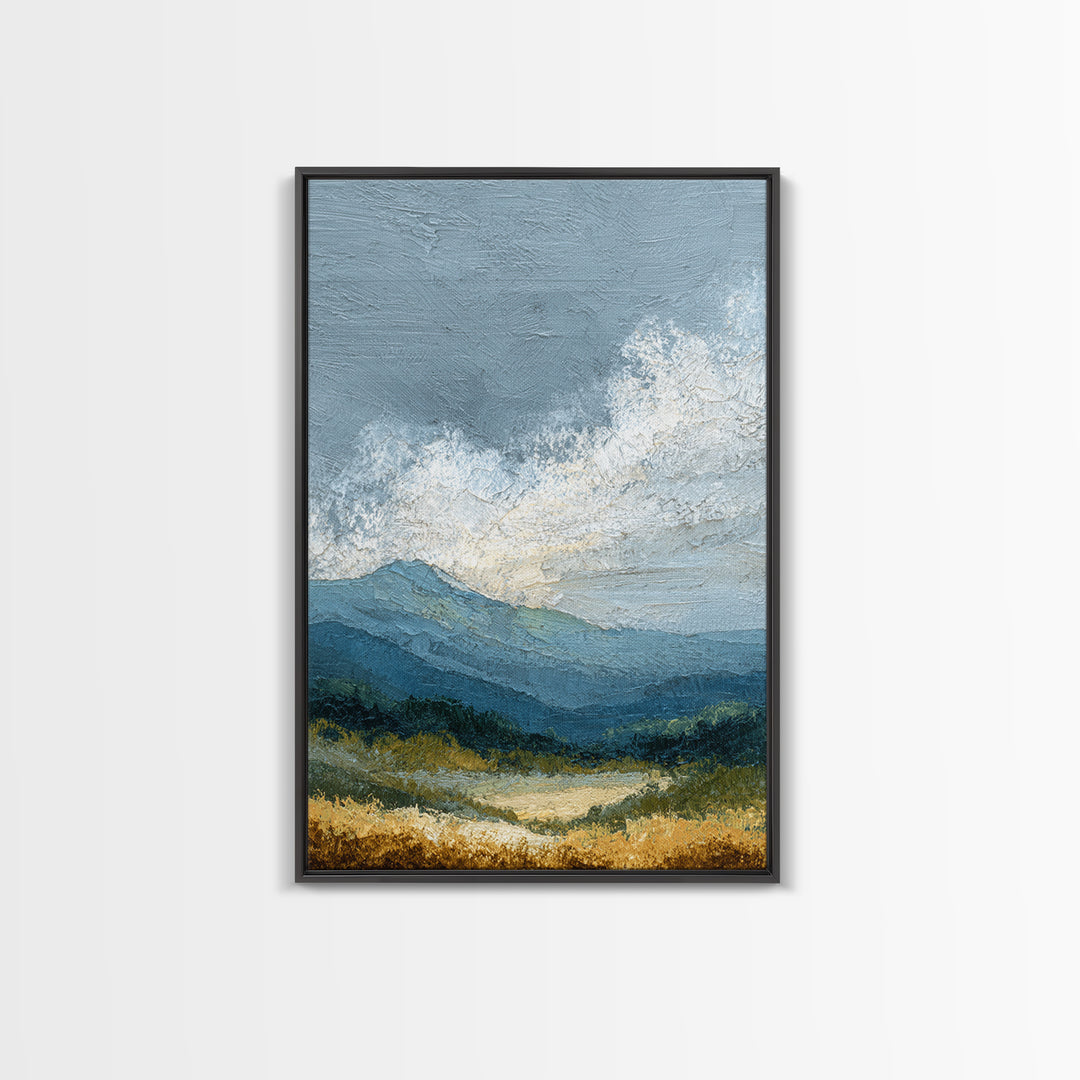 Quiet Mountain Scene Canvas Print, Art, Minimalist Decor, Living Room Decor, Fine Art, Large Wall Art, Art Deco, ART-2x3-49