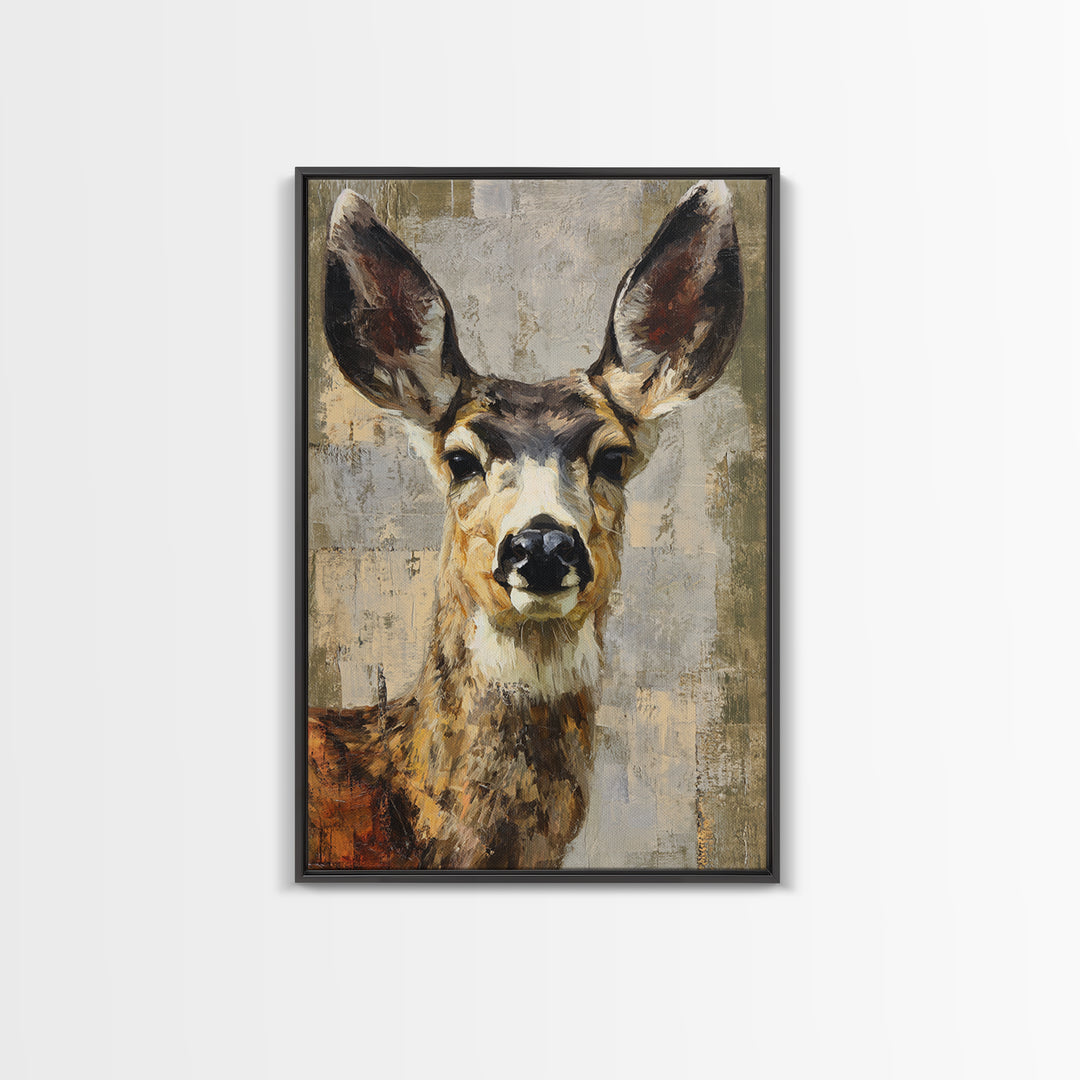 Elegant Animal Portrait Canvas Print, Art, Statement Artwork, Living Room Decor, Fine Art, Digital Art, Printable Wall Art, ART-2x3-50