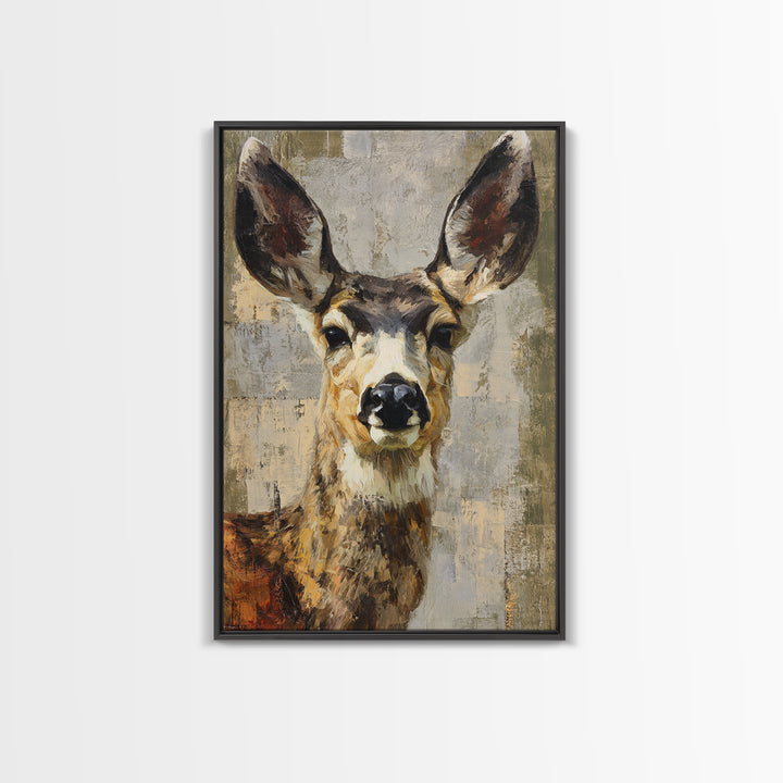 Elegant Animal Portrait Canvas Print, Art, Statement Artwork, Living Room Decor, Fine Art, Digital Art, Printable Wall Art, ART-2x3-50