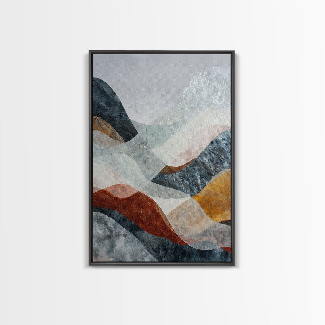 Contemporary Abstract with Layered Pigments and Energetic Canvas Print, Art, Contemporary Art, Living Room Decor, Abstract Art, ART-2x3-58