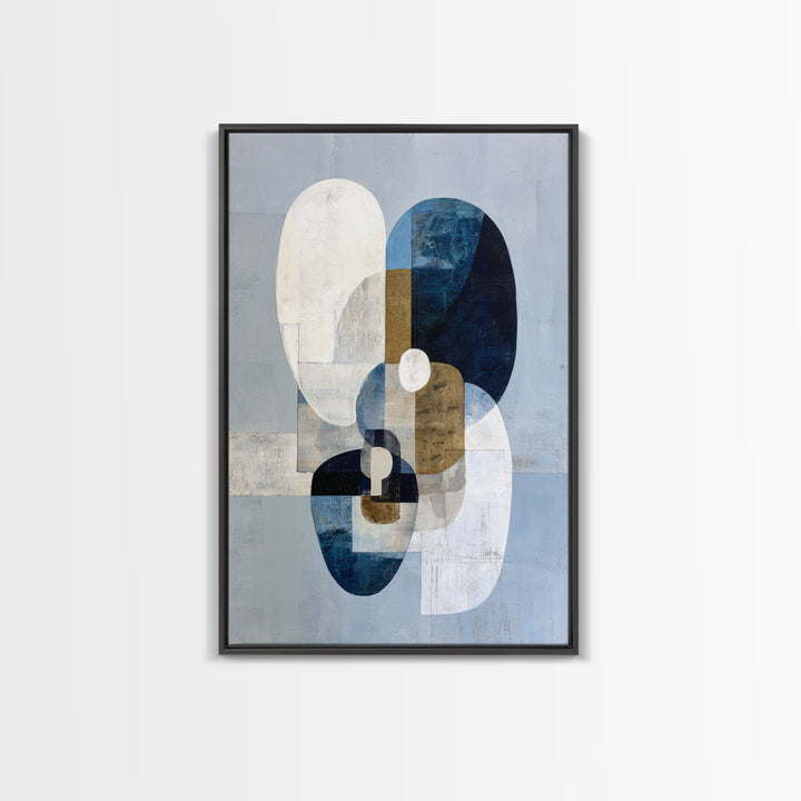 Modern Sculptural Shapes Rendered as Painted Forms Canvas Print, Art, Wall Art, Living Room Decor, Fine Art, ART-2x3-62