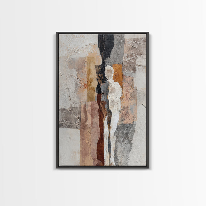 Textured Neutral Abstraction Framed Canvas Print, Art, Art Print, Living Room Decor, Abstract Art, Canvas Wall Art, ART-2x3-69