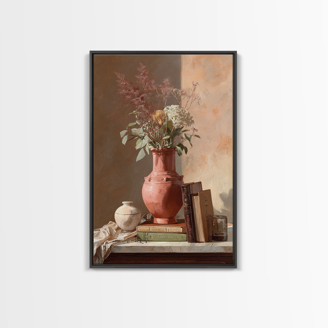 Sunlit Interior Still Life Canvas Print, Art, Textured Painting, Living Room Decor, Fine Art, Digital Wall Art, ART-2x3-70