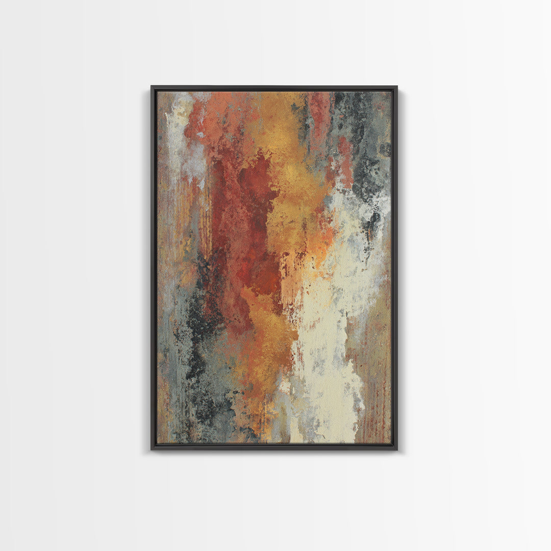 Contemporary Abstract with Layered Pigments and Energetic Canvas Print, Art, Contemporary Art, Living Room Decor, Abstract Art, ART-2x3-82
