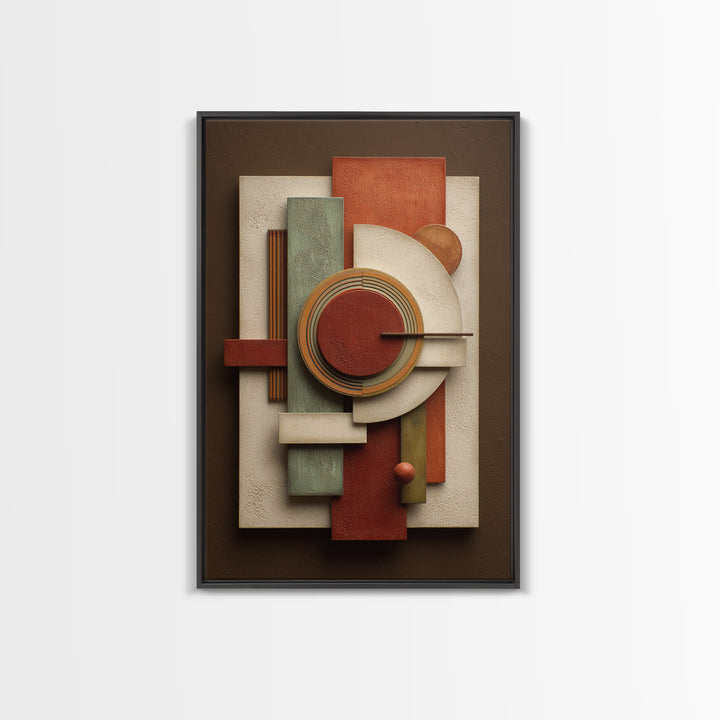 Modern Sculptural Shapes Rendered as Painted Forms Canvas Print, Art, Wall Art, Living Room Decor, Fine Art, ART-2x3-86