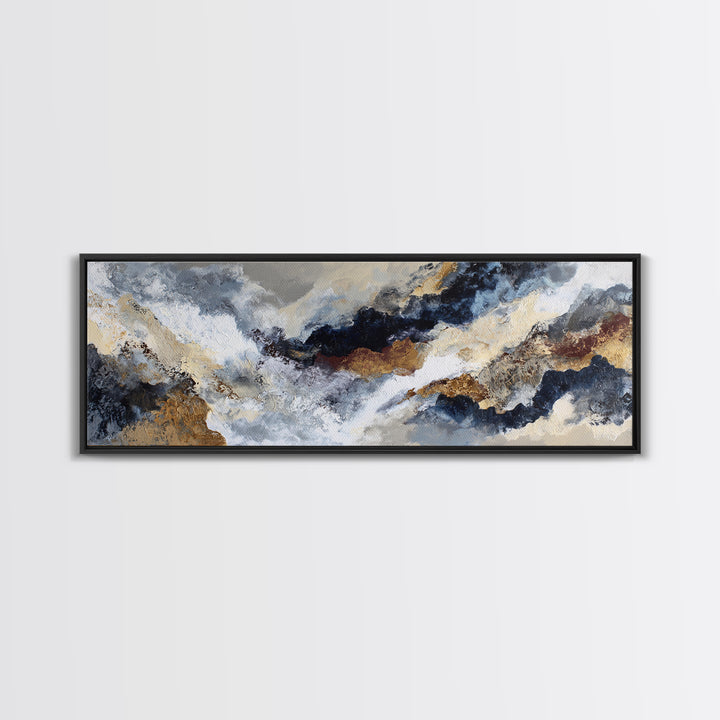 Textured Neutral Abstraction Canvas Print, Art, Art Commission, Living Room Decor, Fine Art, Black Art, Framed Art, ART-3x1-29
