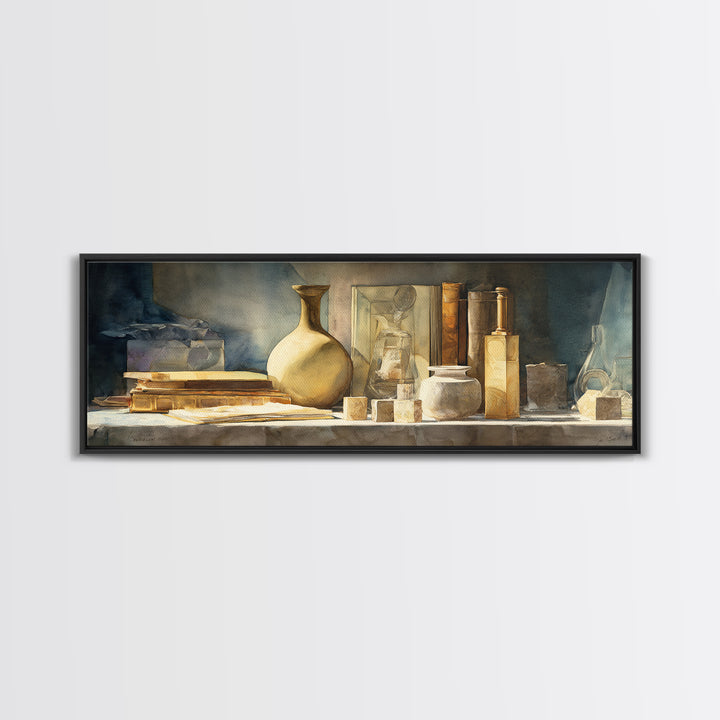 Sunlit Interior Still Life Canvas Print, Art, Room Decor, Living Room Decor, Fine Art, Art Commission, Digital Wall Art, ART-3x1-30