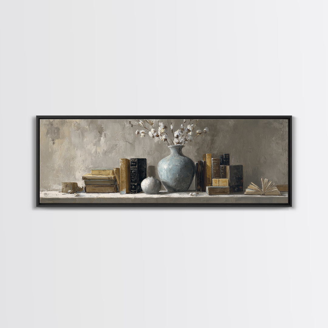 Sunlit Interior Still Life Canvas Print, Art, Canvas Art, Living Room Decor, Fine Art, Horizontal Wall Art, Home Decor, ART-3x1-6