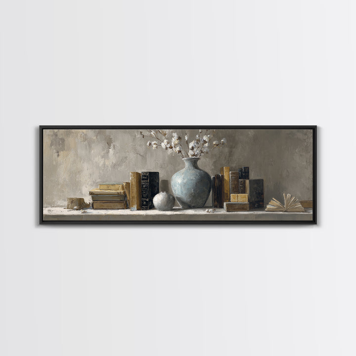 Sunlit Interior Still Life Canvas Print, Art, Canvas Art, Living Room Decor, Fine Art, Horizontal Wall Art, Home Decor, ART-3x1-6