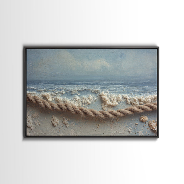 Dramatic Seascape with Foam and Storm Clouds Canvas Print, Art, Room Decor, Living Room Decor, Oil Painting, ART-3x2-4