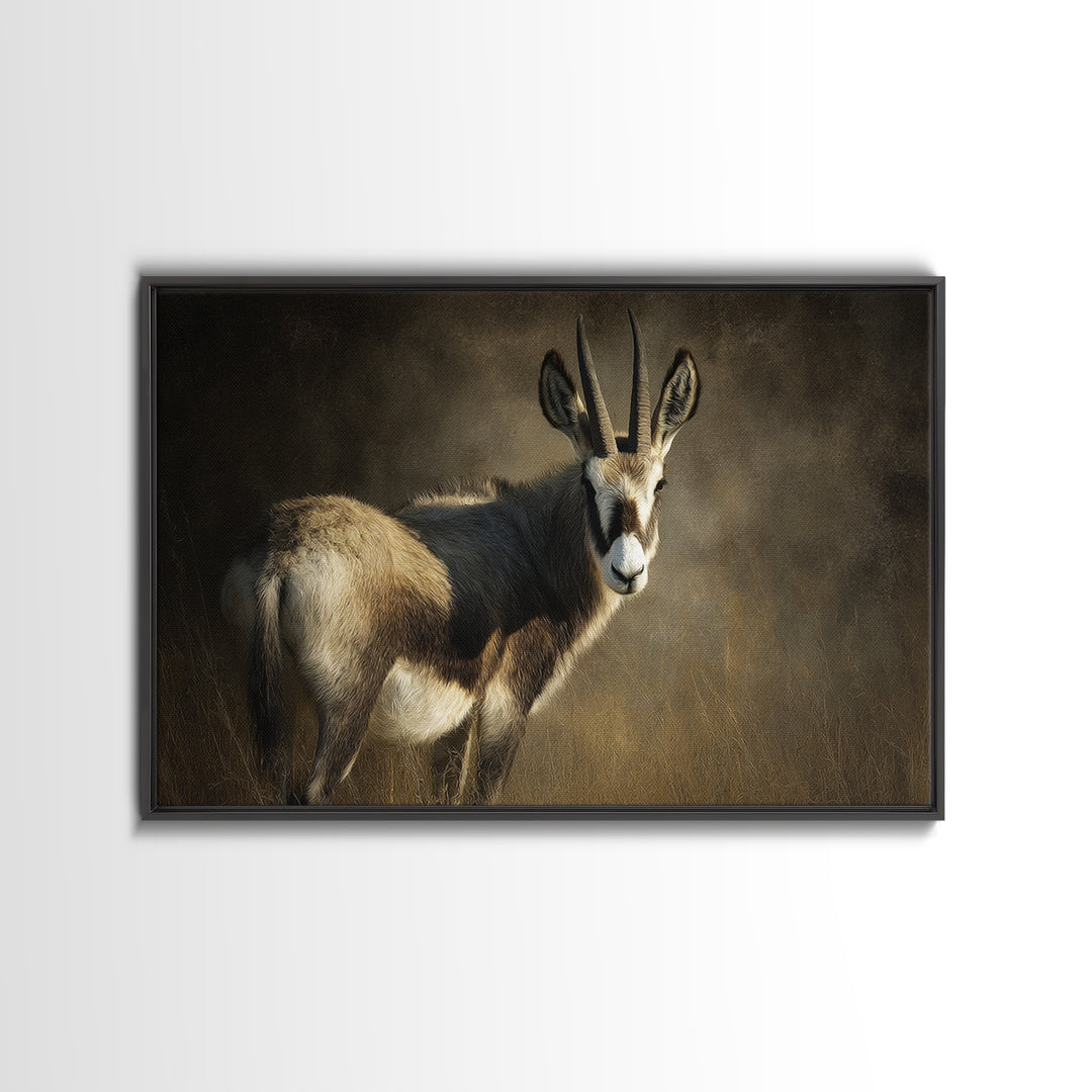Elegant Animal Portrait Framed Canvas Print, Art, Digital Wall Art, Living Room Decor, Fine Art, Framed Art, ART-3x2-46
