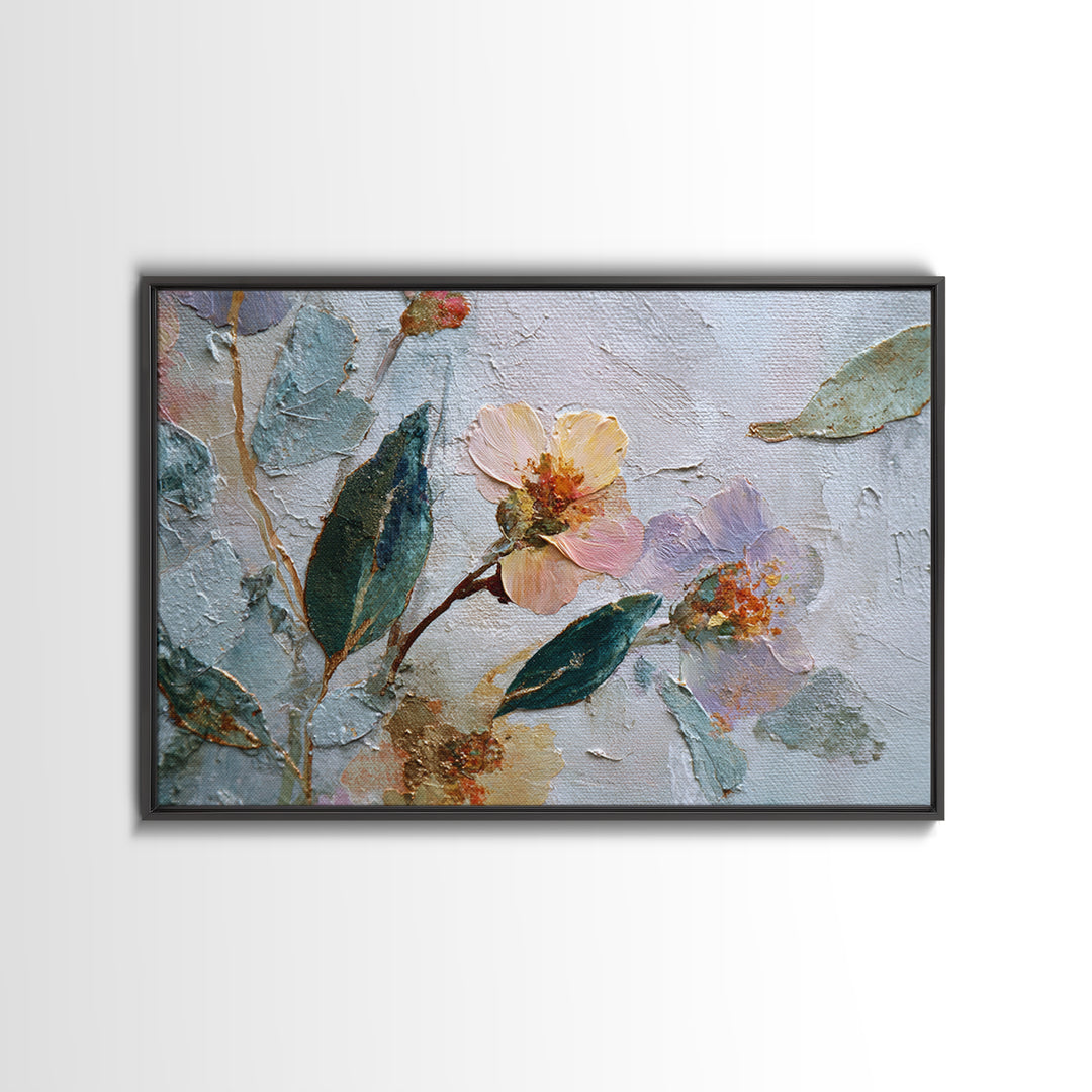 Celestial Moon Study Canvas Print, Art, Abstract Art, Living Room Decor, Oil Painting, Pink Wall Art, Horizontal Wall Art, ART-3x2-49