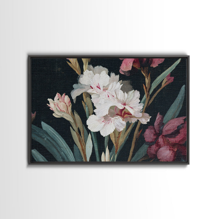 Celestial Moon Study Canvas Print, Art, Abstract Art, Living Room Decor, Oil Painting, Pink Wall Art, Horizontal Wall Art, ART-3x2-73