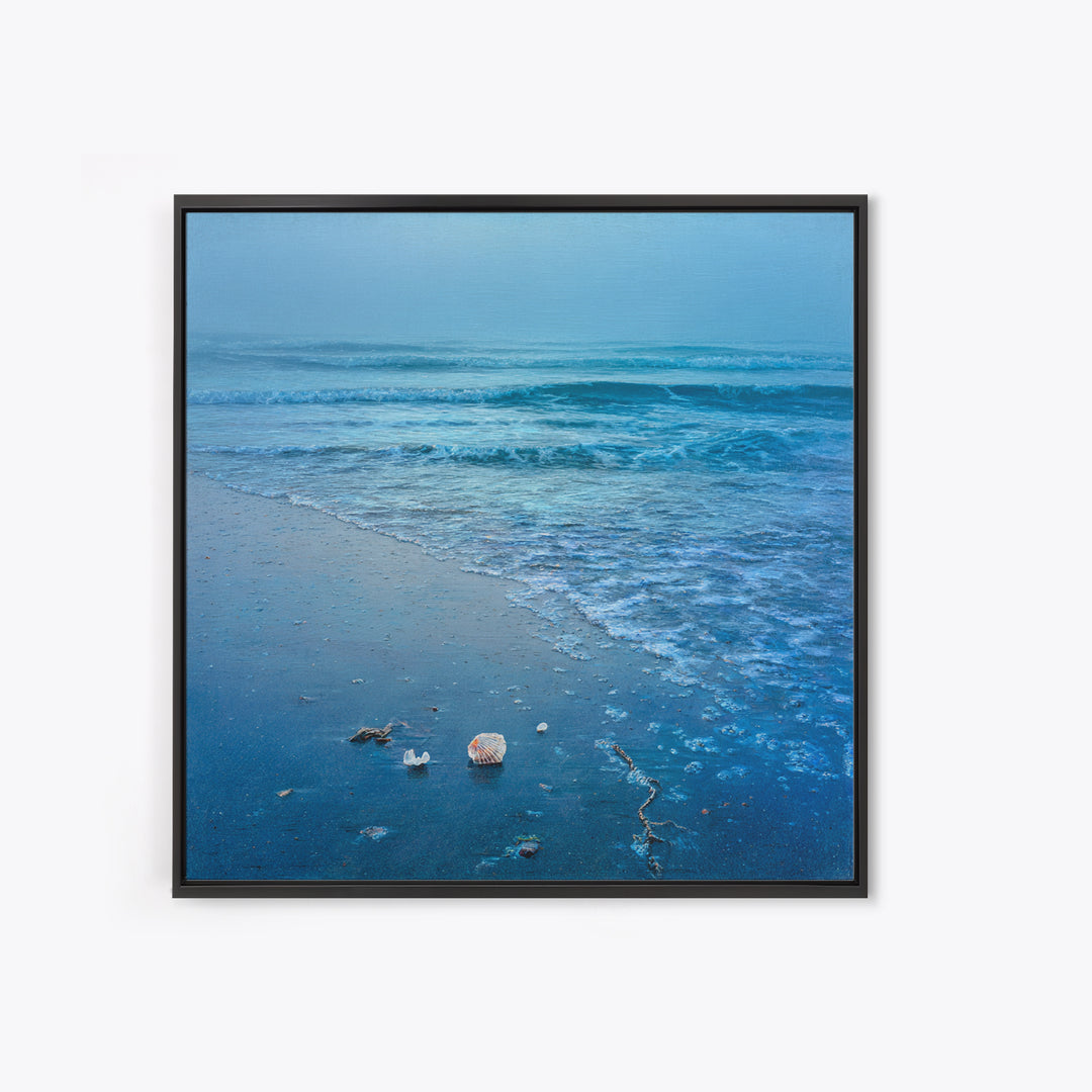 Moody Seascape at Twilight Framed Canvas Print, Above Sofa Art, Mid Century Modern, Living Room Decor, Fine Art, Statement, ASA-1x1-12