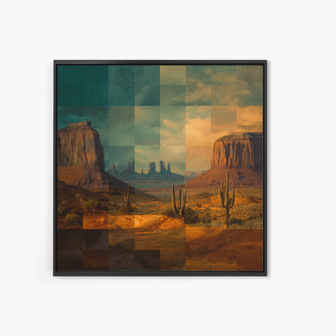 Desert Mesa Panorama Canvas Print, Above Sofa Art, Framed Wall Art, Living Room Decor, Statement, Living Room Wall Art, ASA-1x1-20