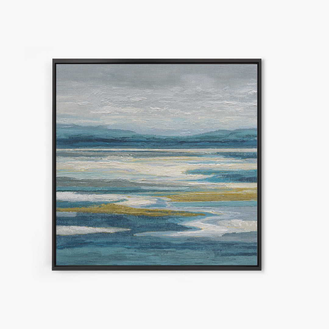 Abstract River Bends Canvas Print, Above Sofa Art, Textured Wall Art, Living Room Decor, Abstract Art, Statement, ASA-1x1-23