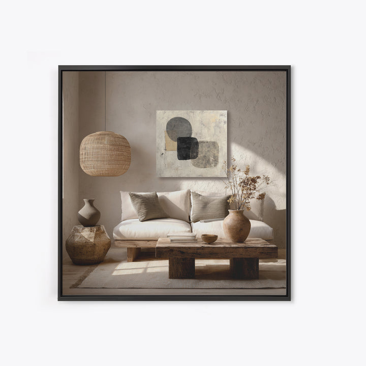 Large Modern Organic Shapes Canvas Print, Above Sofa Art, 3 Piece Wall Art, Living Room Decor, Abstract Art, Statement, ASA-1x1-26