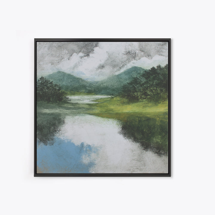 Gallery Style Landscape with Expansive Negative Space Canvas Print, Above Sofa Art, Home Decor, Living Room Decor, Statement, ASA-1x1-48