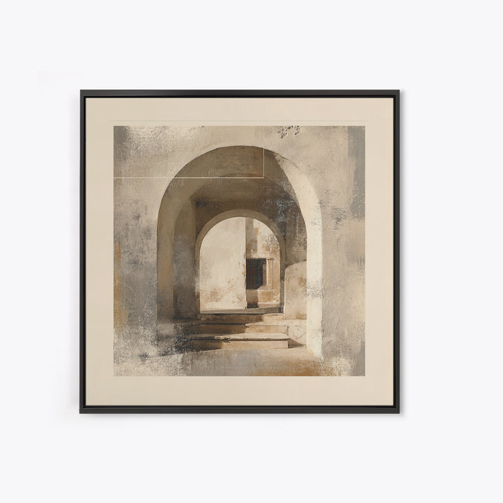 Architectural Arch Study Framed Canvas Print, Above Sofa Art, Minimalist Wall Art, Living Room Decor, Abstract Art, Statement, ASA-1x1-57