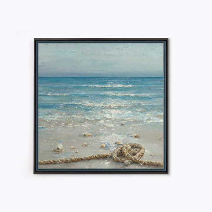 Moody Seascape at Twilight Canvas Print, Above Sofa Art, 3 Piece Wall Art, Living Room Decor, Statement, Neutral Decor, ASA-1x1-60